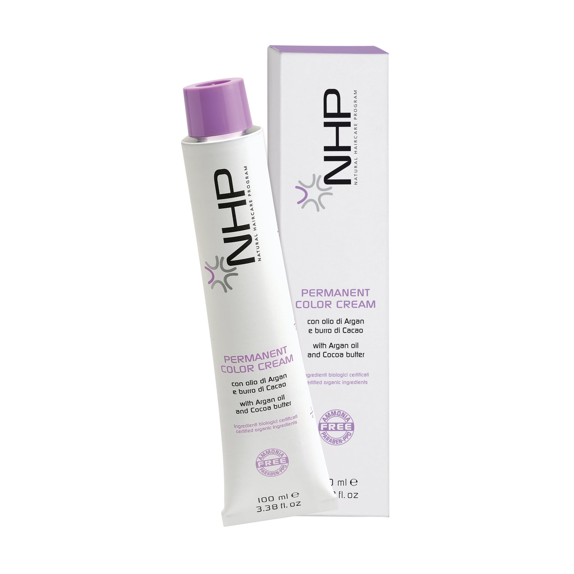 Уцінка! Безаміачна крем-фарба для волосся NHP Permanent Color Cream, 4.2 Каштановий ірис, 100 мл
